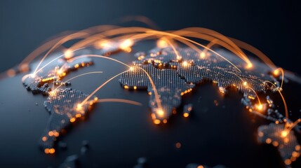 Poster - Global network map international connections