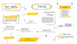 © Alyona - Text box frame, title callout tech hud border menu, modern line interface board. Set game elements, web design template for text, banner.