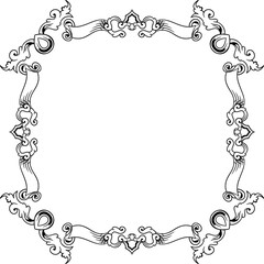Leinwandbilder - featuring luxury line art ornamental frames