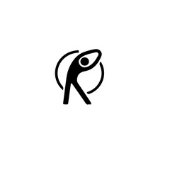 Poster - A simple graphic depicting a person stretching inside of a circle shape