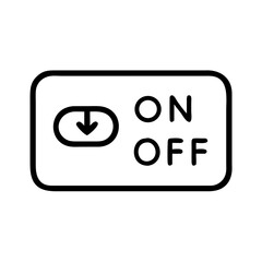 Poster - Light switch with on off symbol indicates power control and energy saving. On off symbol also represents technology solutions and operation functionality.