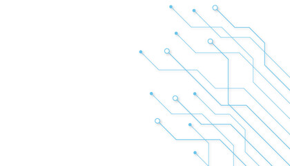 Aufkleber - circuit board electronics digital technology banner blue