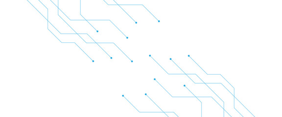 Poster - circuit board electronics digital technology banner blue