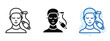 © Tanveer Hussain Mirz - set of pixel perfect colored Hydra facial icon, 1 silhouette, 1 Unexpanded, Icon for hydrafacial device or treatment in skincare.