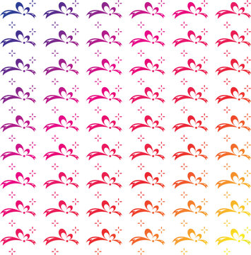 Ribbon pattern bow silhouettes vector illustration collection isolated on white background for decoration, gift wrap, fashion design