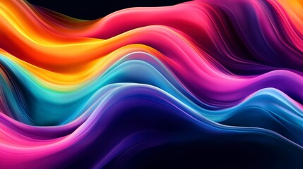 Poster - Abstract colorful wave background.