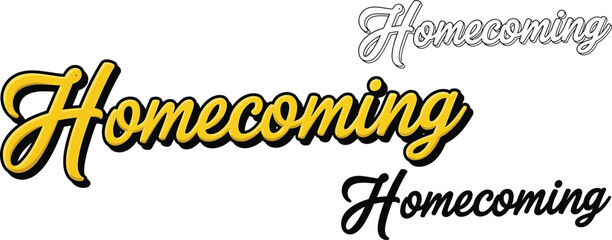 Aufkleber - Homecoming celebration event design template vector graphic design vintage style typography element vector