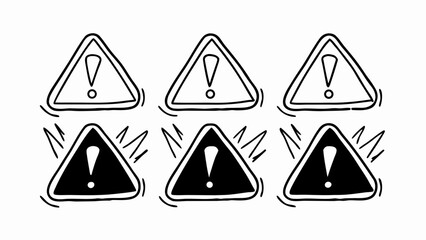 Fototapete - set of warning sign