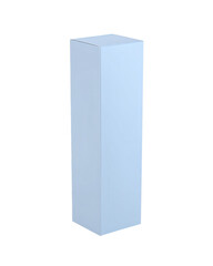 Poster - Minimalist Pale Blue Cardboard Box, Tall Package Design