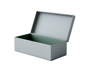 Poster - Open Rectangular Grey Box Isolated on White Background
