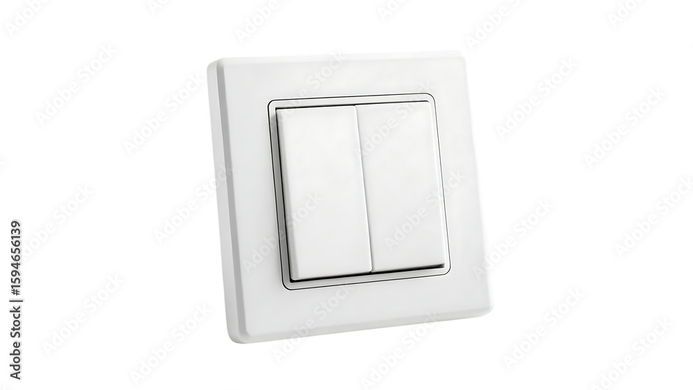Energy Control Switch control your energy supply with a modern light switch isolated on white ...