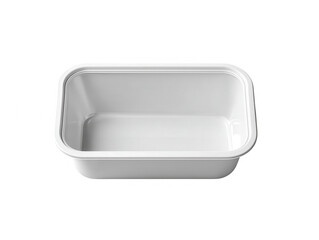 Poster - White Plastic Food Container Mockup, Isolated on White