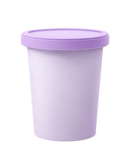 Poster - Light Purple Plastic Container with Lid, Isolated
