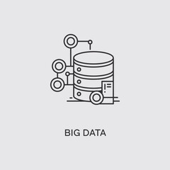 Poster - Vector art of big data icon symbolizing information storage and processing