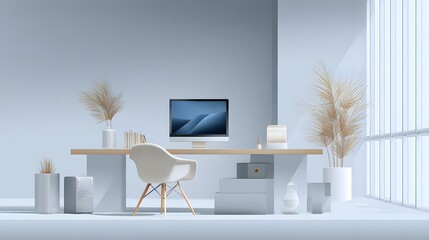 Poster - featuring minimalist startup environment
