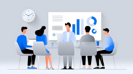 Poster - illustrating modern team meetings