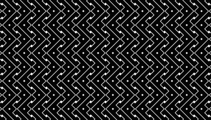 Poster - Black and white seamless geometric pattern for modern background and jersey design. Vector Format Illustration 