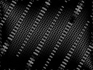 Poster - Black metal texture steel background. Perforated metal sheet.
