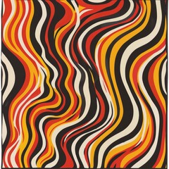 Poster - This energetic pattern is both modern and eye-catching, with a strong sense of movement and rhythm