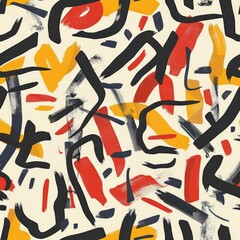 Poster - This energetic pattern is both modern and eye-catching, with a strong sense of movement and rhythm