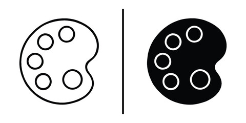 Fototapete - Palette of Creation: A monochrome rendering of an artist's palette, showcasing artistic tools and creative potential.