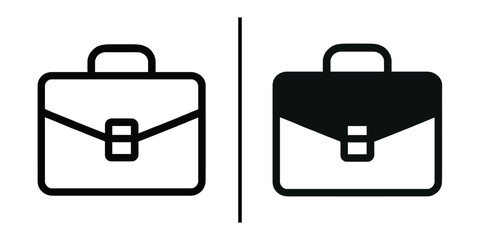 Poster - Briefcase Icons: a minimalist yet modern graphic. Perfect for use in business and design contexts, the image conveys professionalism and simplicity in an iconic way.