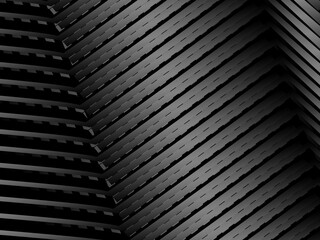 Aufkleber - Abstract futuristic dark black background with modern design. Realistic 3d wallpaper with luxurious flowing lines. Elegant background for posters, websites, brochures, cards, banners, apps, etc.	