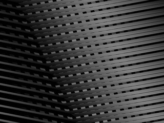 Aufkleber - Abstract futuristic dark black background with modern design. Realistic 3d wallpaper with luxurious flowing lines. Elegant background for posters, websites, brochures, cards, banners, apps, etc.	