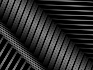 Aufkleber - Abstract futuristic dark black background with modern design. Realistic 3d wallpaper with luxurious flowing lines. Elegant background for posters, websites, brochures, cards, banners, apps, etc.	