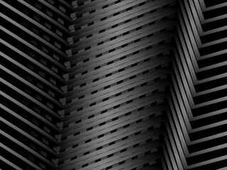 Aufkleber - Abstract futuristic dark black background with modern design. Realistic 3d wallpaper with luxurious flowing lines. Elegant background for posters, websites, brochures, cards, banners, apps, etc.	