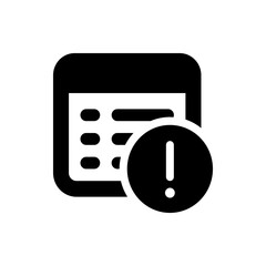 Poster - Calendar icon with an exclamation mark overlay indicating a warning or important notification alert message