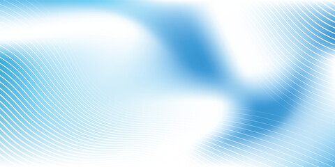 Poster - minimalist blue gradient background with shining lines waves for banner, poster, cover, brochure, flyer, website