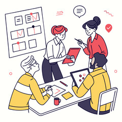Poster - Team Meeting Collaboration Business Project Planning