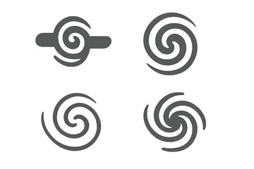 Poster - Spirals in various forms and designs showcasing smooth curves and elegant shapes in a minimalist style
