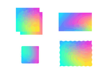 Poster - Colorful gradient backgrounds in various shapes for creative design projects