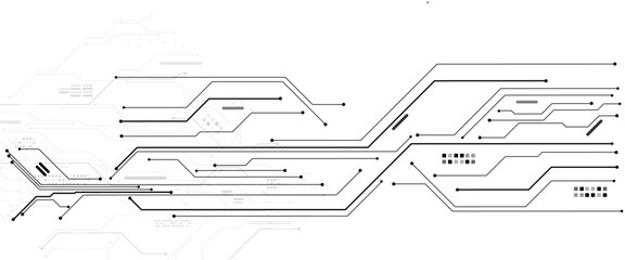 Poster - Abstract digital technology futuristic internet network speed connection white background. Technology background with crossed lines and dots.