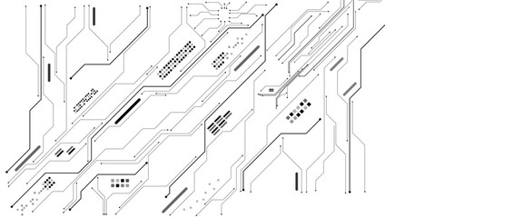 Poster - Abstract digital technology futuristic internet network speed connection white background. Technology background with crossed lines and dots.