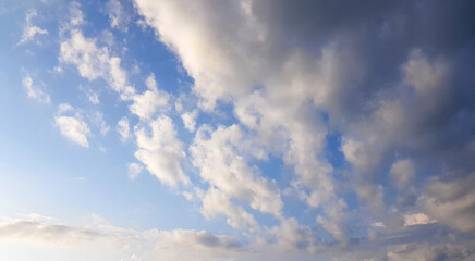 Wall Mural - Natural sky with cloud, nature weather background. Environment, atmosphere and heaven concept
