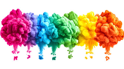Poster - Colorful smoke explosion art abstract background digital illustration vibrant environment