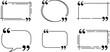 © MDMAHBUBUR - Collection of Various Black Outline Quote Box Frames on Transparent Background