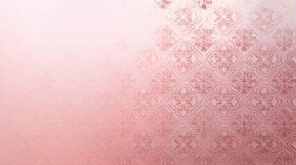 Poster - Pale blush pink surface with geometric Thai pattern watermark in 10% opacity, smooth gradient light, feminine and modern backdrop for text