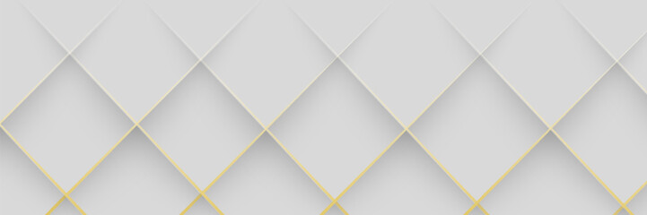 Poster - Elegant luxury background with diagonal gold lines on soft grey gradient. vector illustration