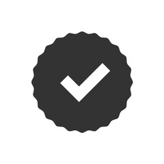 Leinwandbilder - Black and white check for profile and account verification. Vector illustration.
