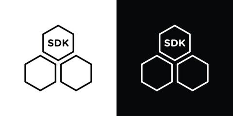 SDK icon linear icon. Line with editable stroke