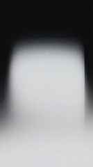 Poster - Abstract black and white gradient with textured noise. Light to dark background with subtle speckles. Minimalist grainy art texture.