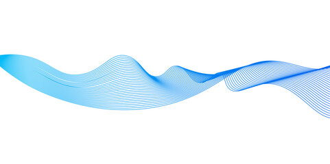 Aufkleber - Blue wave lines on white background.abstract blue lines pattern or wavy stripes for business background, Curve wave seamless pattern. Line art striped graphic template,