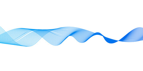 Aufkleber - Blue wave lines on white background.abstract blue lines pattern or wavy stripes for business background, Curve wave seamless pattern. Line art striped graphic template,