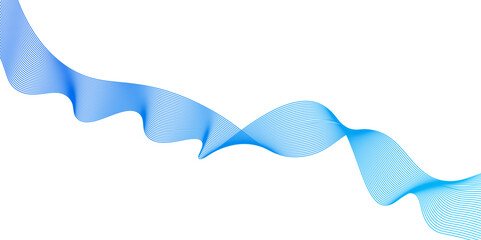 Aufkleber - Blue wave lines on white background.abstract blue lines pattern or wavy stripes for business background, Curve wave seamless pattern. Line art striped graphic template,