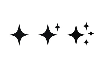 Poster - Elegant Black Sparkle Collection Enhancing Visual Appeal with Dynamic and Eye Catching Starburst Elements for Graphic Design