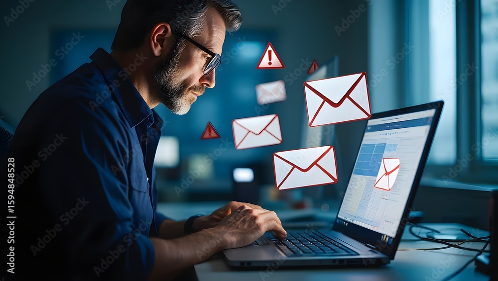 Spoofed emails and phishing scams with malicious attachments. Email and ...